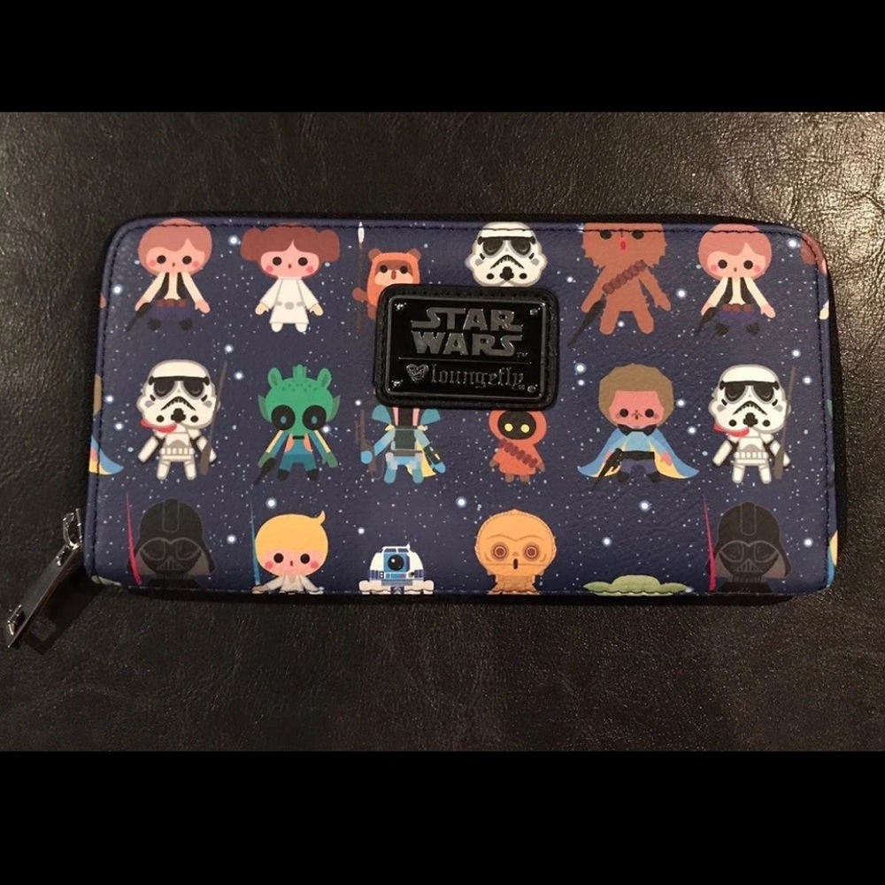 Loungefly Wallet Star Wars Character Print NWOT